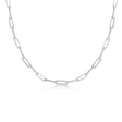 Diamond Paperclip Chain Necklace 14k White Gold (0.96ct)