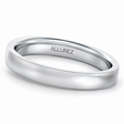 18k White Gold Wedding Ring Low Dome Comfort Fit (3mm)