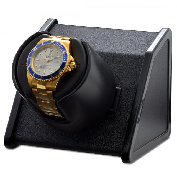 Orbita Rectangular Single Watch Winder in Black Metal