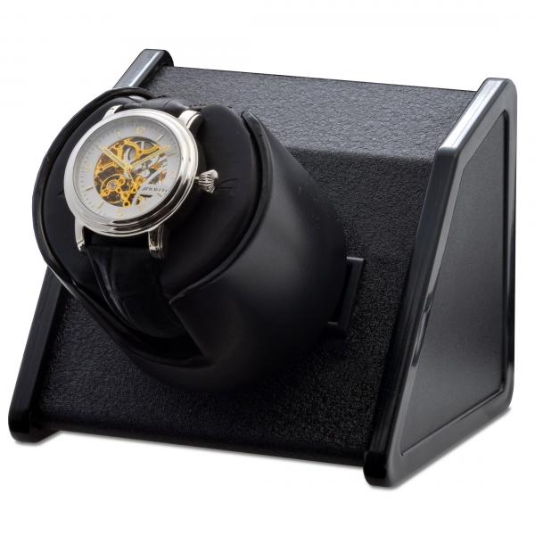 Orbita Rectangular Single Watch Winder in Black Metal