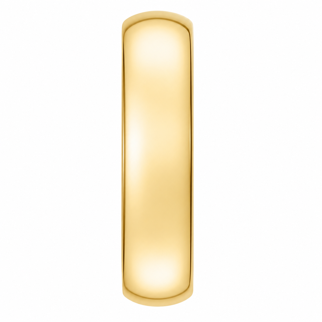 Domed Gold Tungsten Wedding Band (6mm)