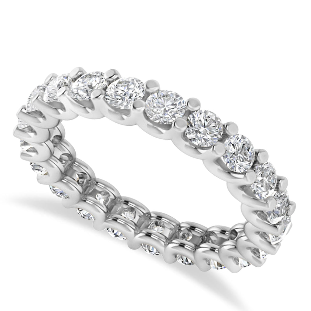 Diamond Eternity Prong-Set Wedding Band 14k White Gold (2.10ct)