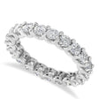 Diamond Eternity Prong-Set Wedding Band 14k White Gold (2.10ct)
