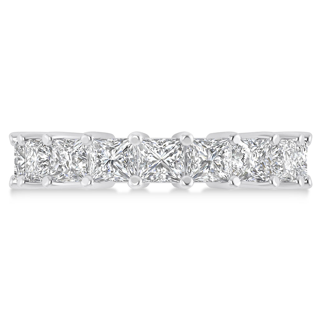 Princess Cut Diamond Eternity Wedding Band 14k White Gold (5.58ct)