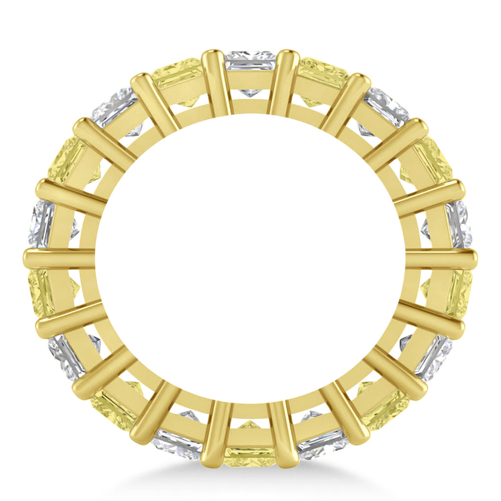 Princess Yellow & White Diamond Wedding Band 14k Yellow Gold (5.58ct)