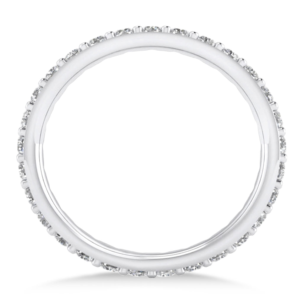 Diamond Eternity Wedding Band 14k White Gold (0.87ct)