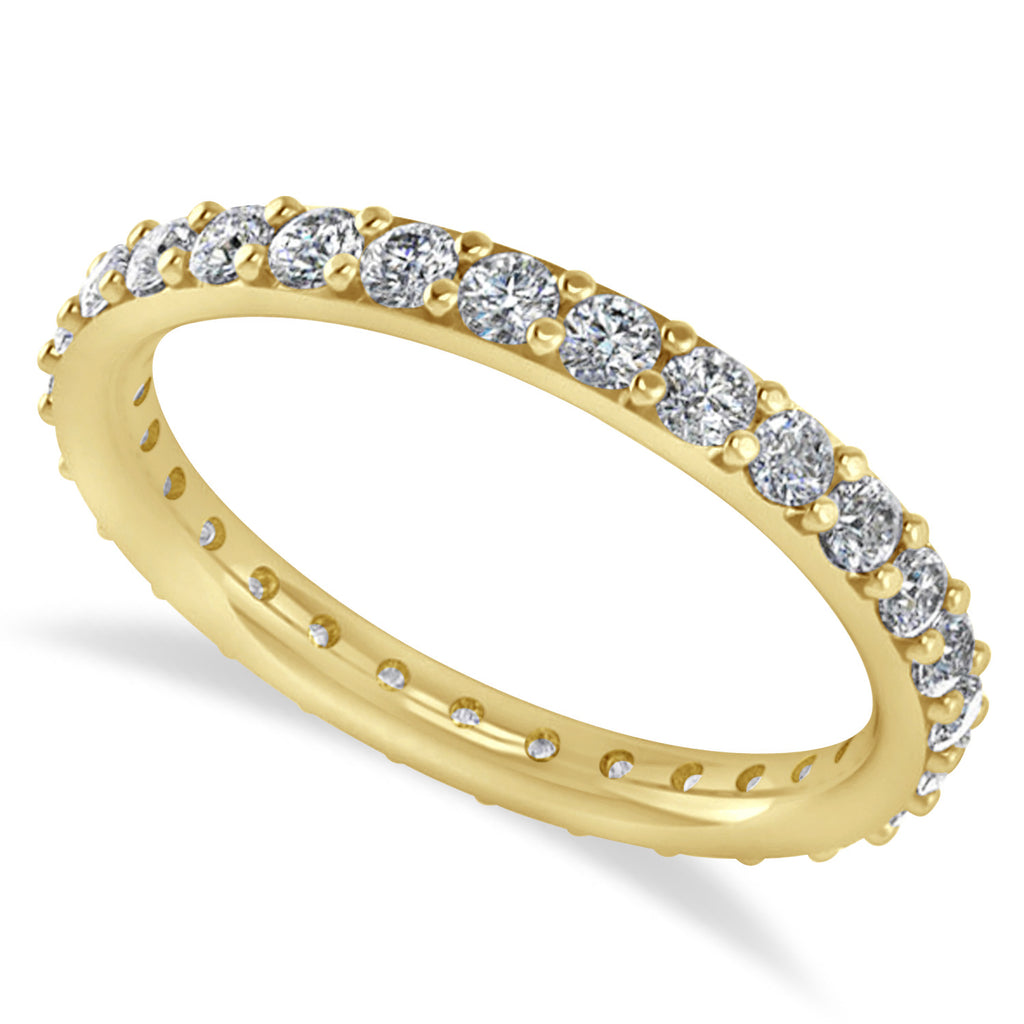 Diamond Eternity Wedding Band 14k Yellow Gold (0.87ct)