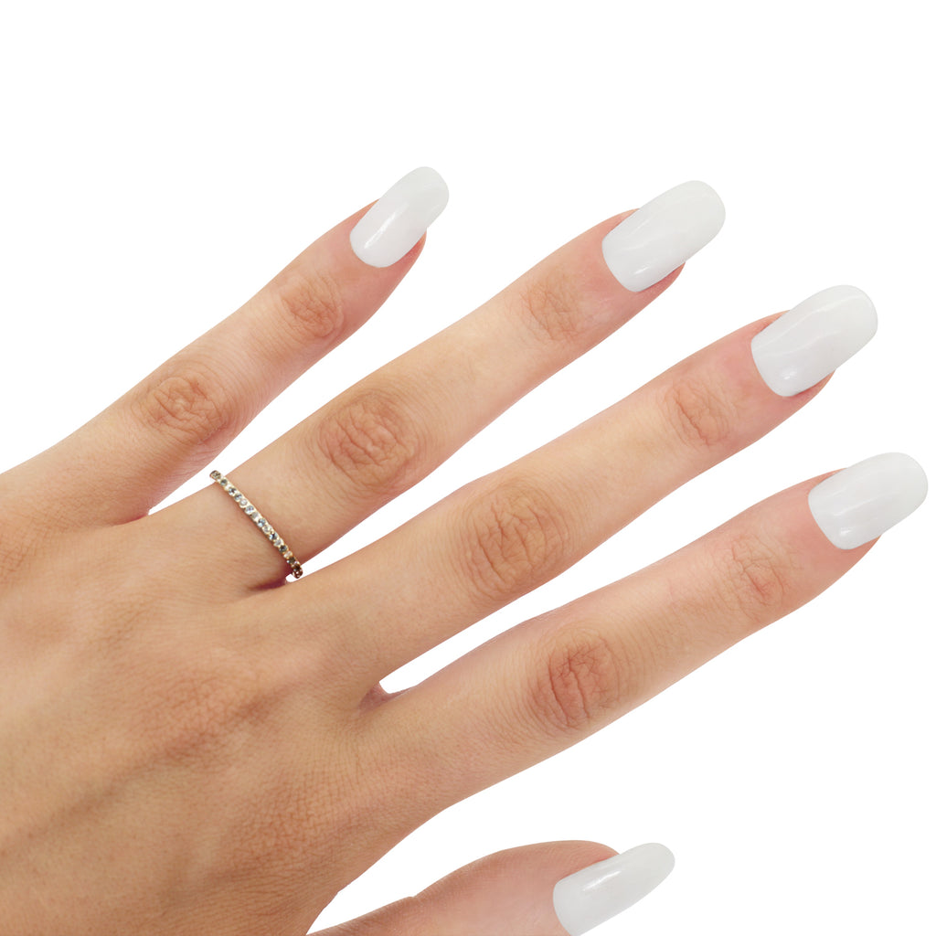 Petite Diamond & Aquamarine Eternity Wedding Band 14k Yellow Gold (0.25ct)