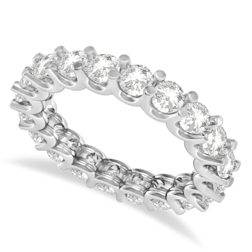 Diamond Eternity Prong-Set Wedding Band 14k White Gold (2.40ct)