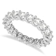 Diamond Eternity Prong-Set Wedding Band 14k White Gold (2.40ct)