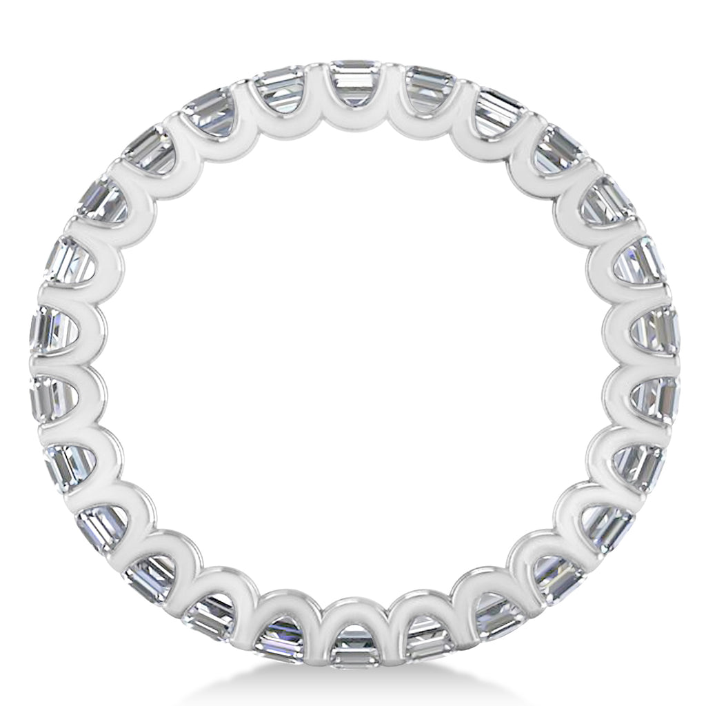 Radiant-Cut Diamond Eternity Wedding Band Ring 14k White Gold (2.60ct)