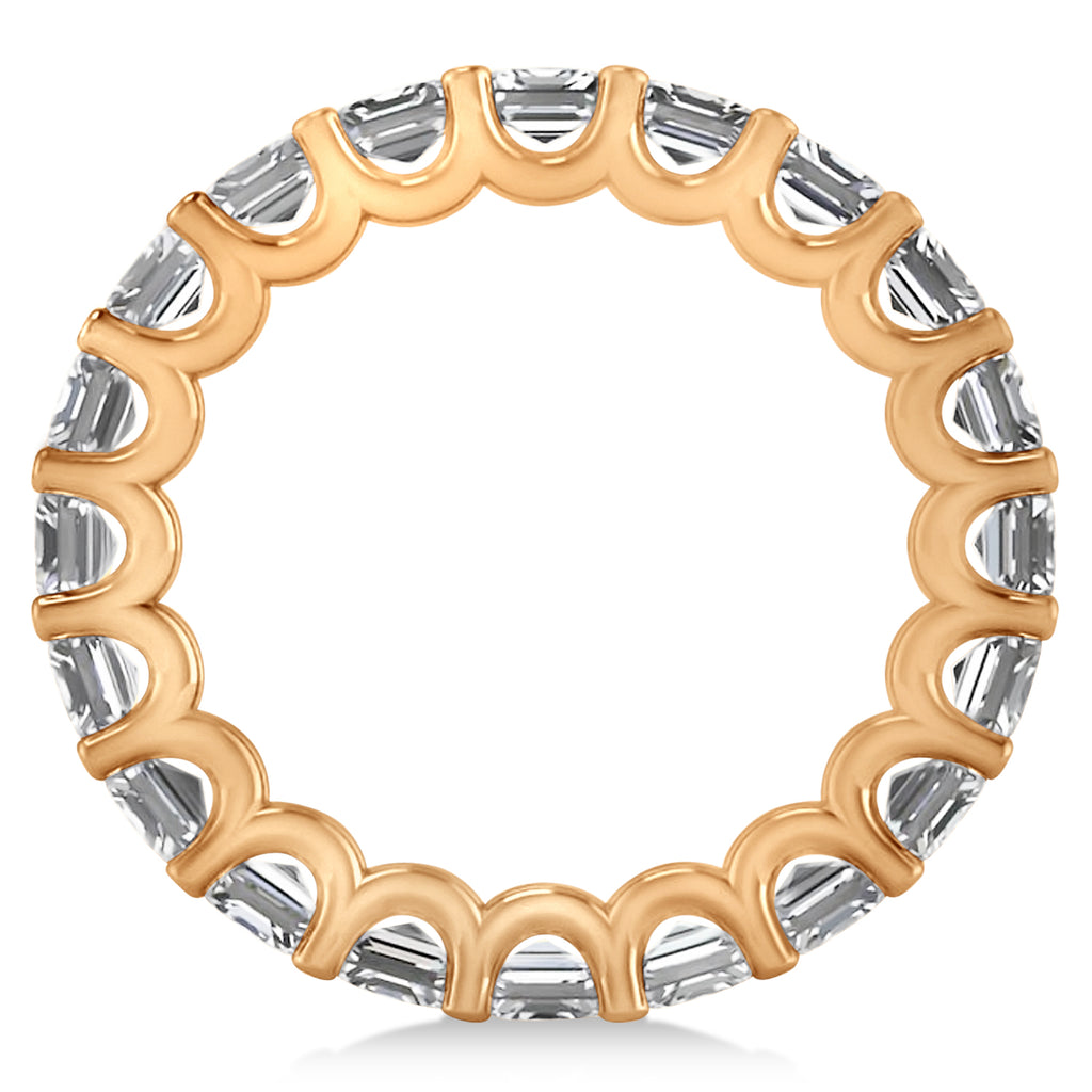 Radiant-Cut Diamond Eternity Wedding Band Ring 14k Rose Gold (5.00ct)