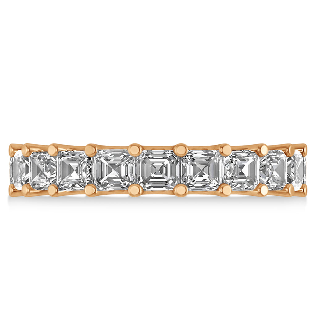Radiant-Cut Diamond Eternity Wedding Band Ring 14k Rose Gold (5.00ct)