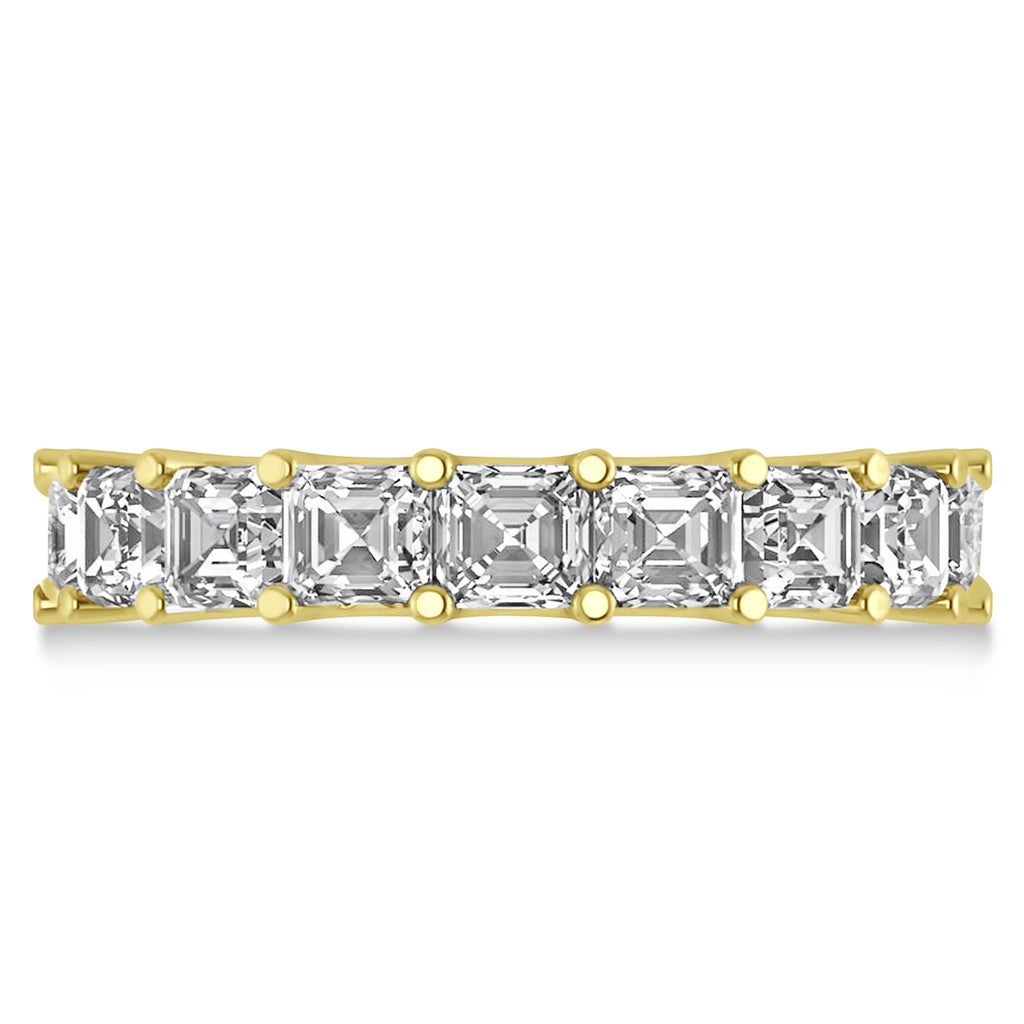 Radiant-Cut Eternity Diamond Wedding Band Ring 14k Yellow Gold (7.20ct)
