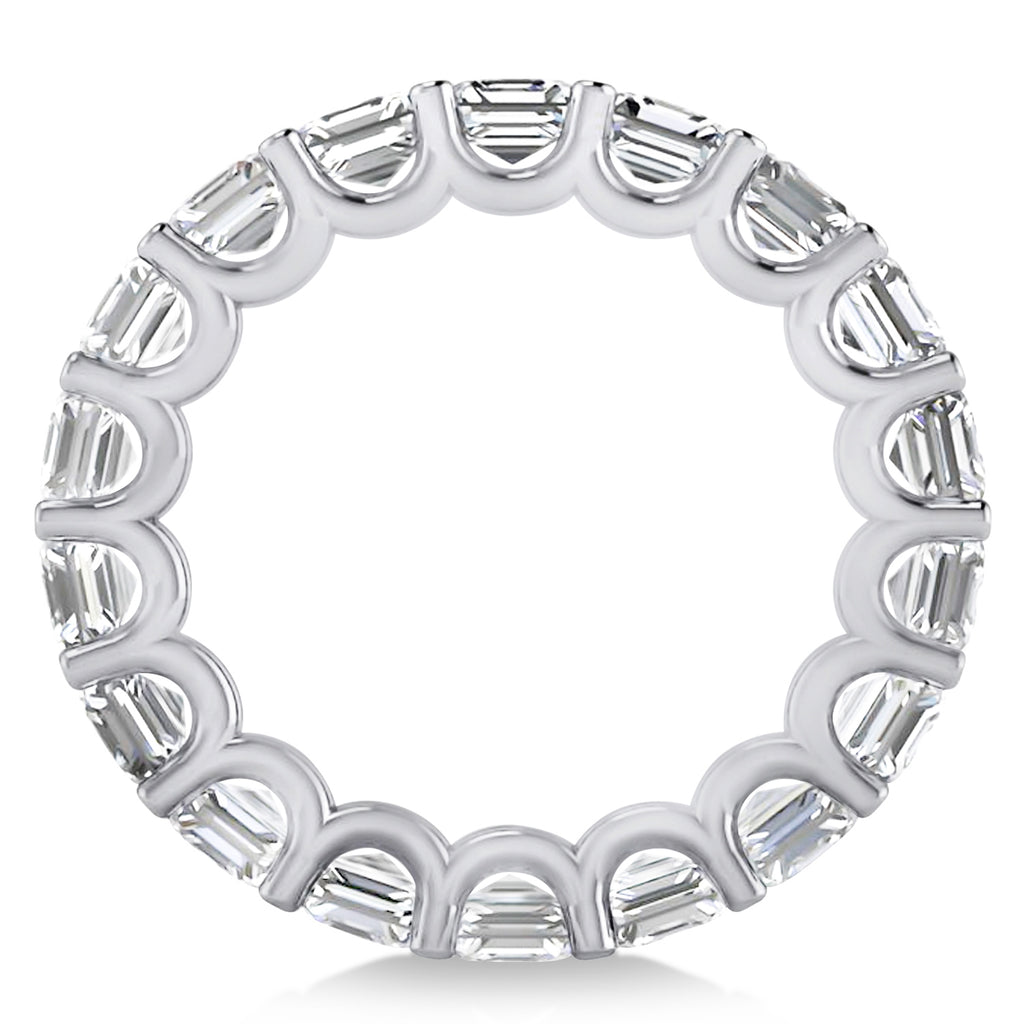 Asscher-Cut Diamond Eternity Wedding Band Ring 14k White Gold (7.20ct)