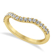 Diamond Curved Ring Wedding Band 18k Yellow Gold (0.27ct)