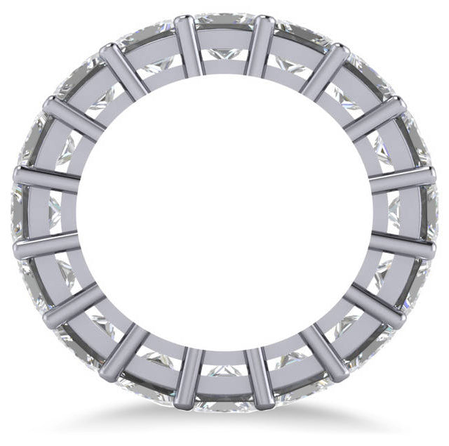 Princess Cut Diamond Eternity Wedding Band 14k White Gold (8.96ct)