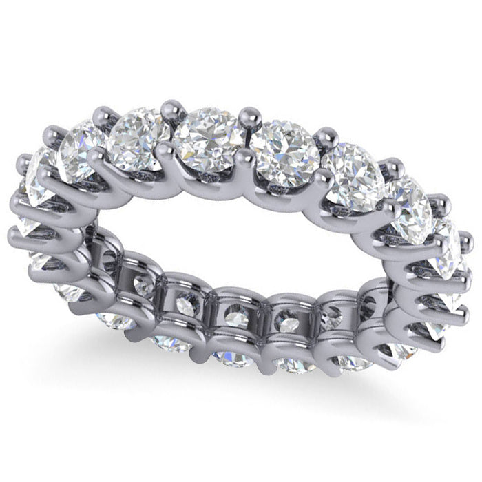 Diamond Eternity Prong-Set Wedding Band 14k White Gold (3.23ct)