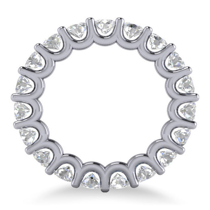 Diamond Eternity Prong-Set Wedding Band 14k White Gold (3.23ct)