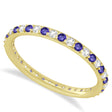 Diamond & Tanzanite Eternity Wedding Band 14k Yellow Gold (0.57ct)