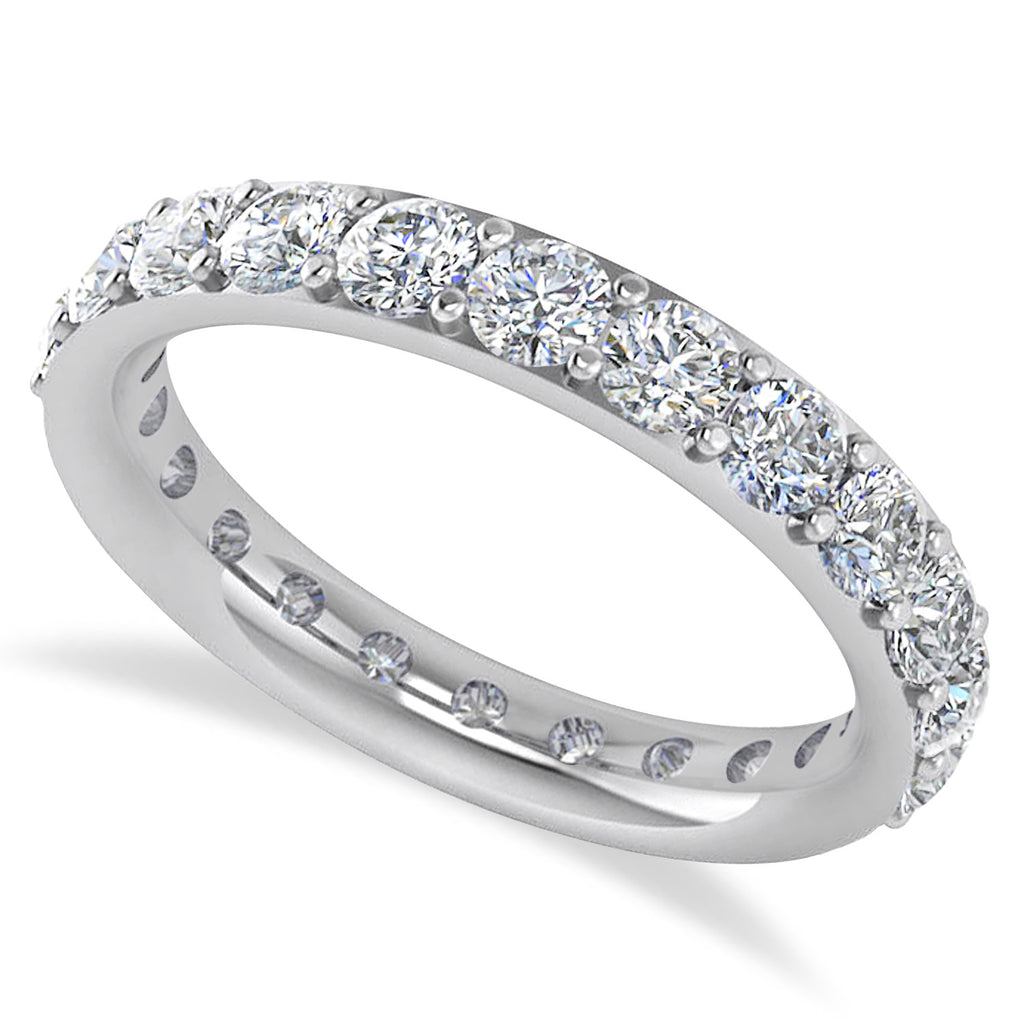 Diamond Eternity Wedding Band 14k White Gold (2.00ct)