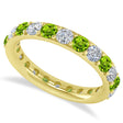 Diamond & Peridot Eternity Wedding Band 14k Yellow Gold (2.00ct)