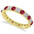 Diamond & Ruby Eternity Wedding Band 14k Yellow Gold (2.00ct)