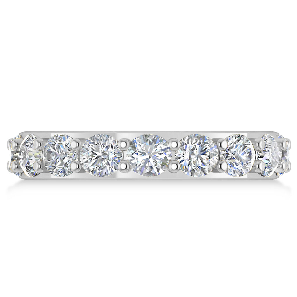 Diamond Eternity Wedding Band 14k White Gold (3.40ct)