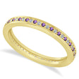 Diamond & Amethyst Eternity Wedding Band 14k Yellow Gold (0.28ct)