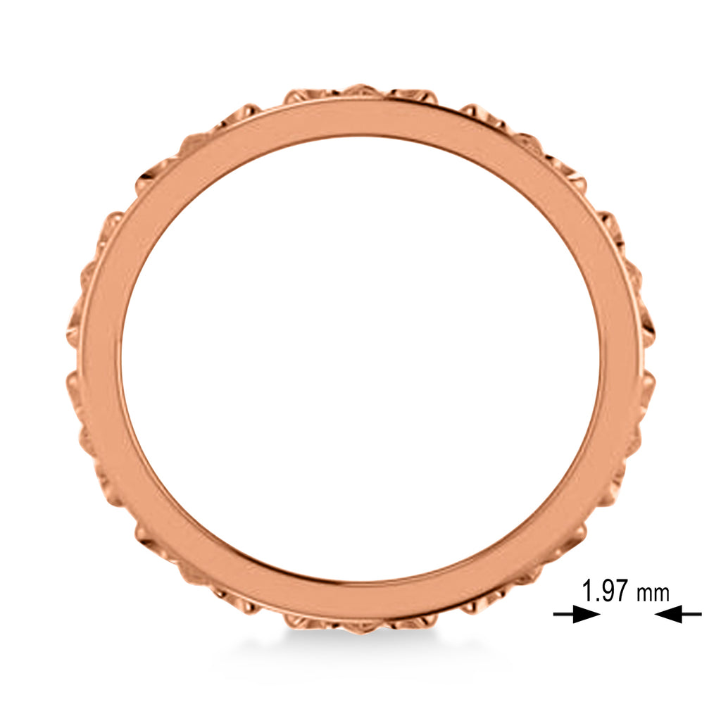 Fleur De Lis Unisex Ring/Wedding Band 14k Rose Gold