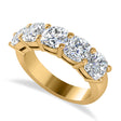 Cushion Diamond Five Stone Wedding Band 14k Yellow Gold (3.75ct)