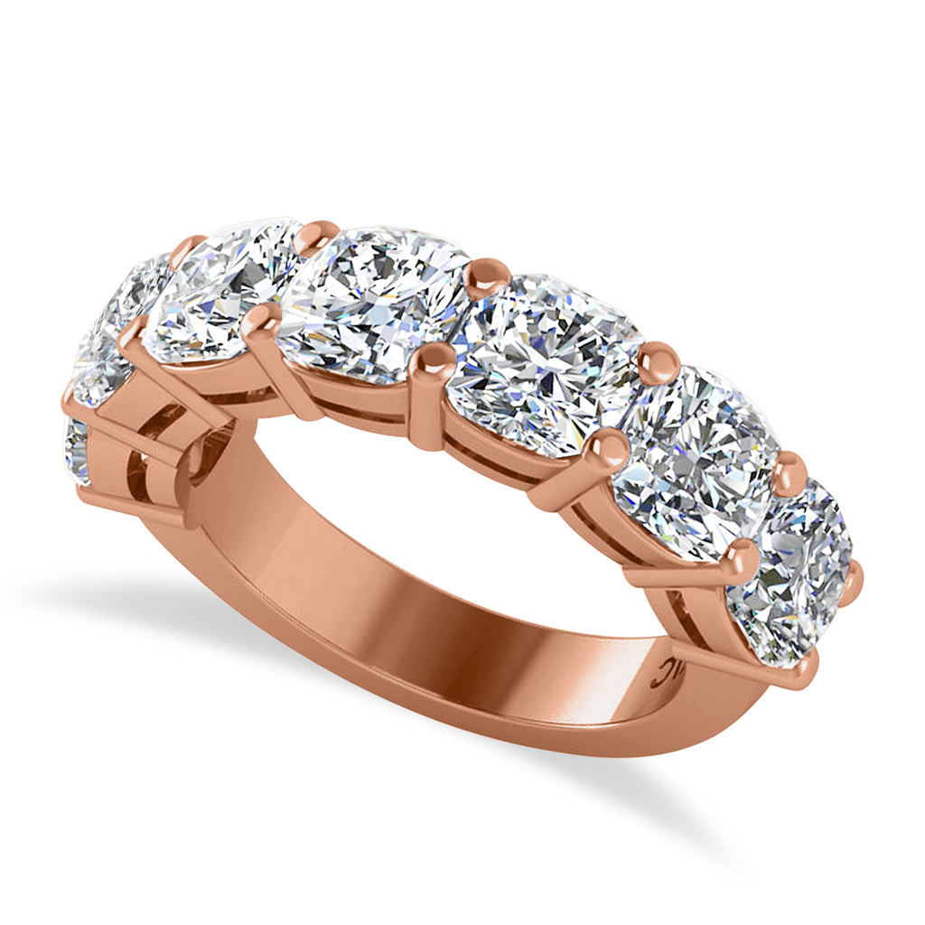 Cushion Lab  Diamond Seven Stone Wedding Band 14k Rose Gold (5.25ct)