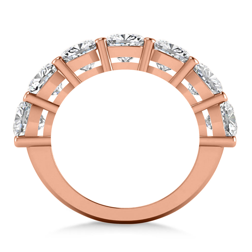 Cushion Lab  Diamond Seven Stone Wedding Band 14k Rose Gold (5.25ct)