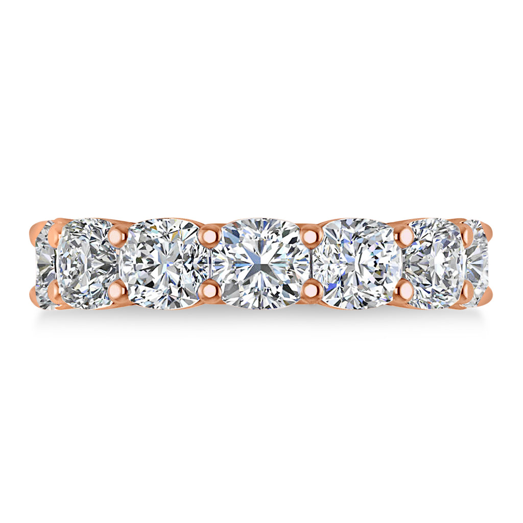 Cushion Lab  Diamond Seven Stone Wedding Band 14k Rose Gold (5.25ct)