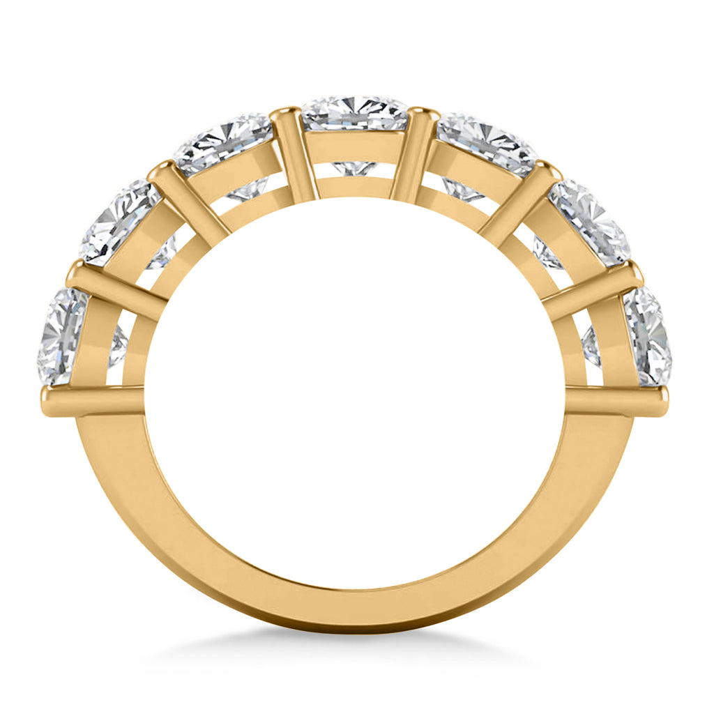 Cushion Lab  Diamond Seven Stone Wedding Band 14k Yellow Gold (5.25ct)