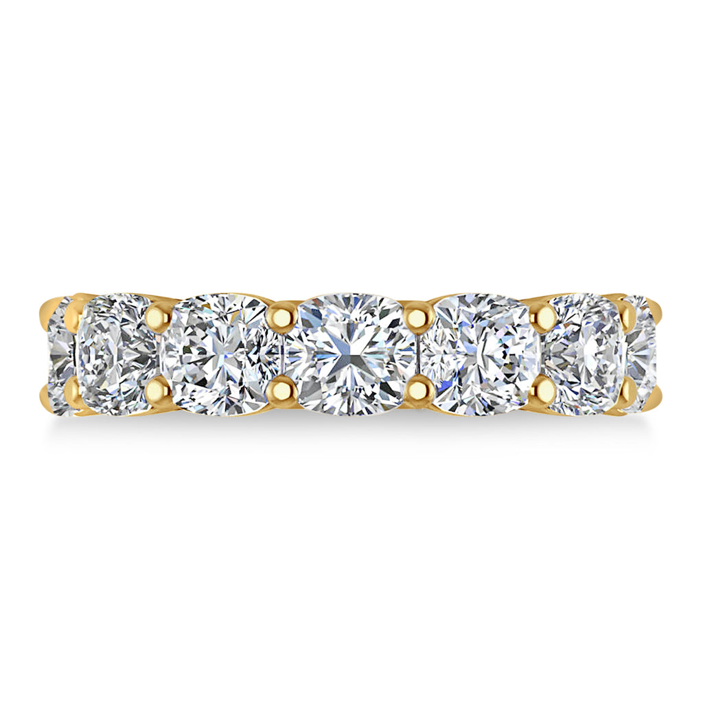Cushion Lab  Diamond Seven Stone Wedding Band 14k Yellow Gold (5.25ct)
