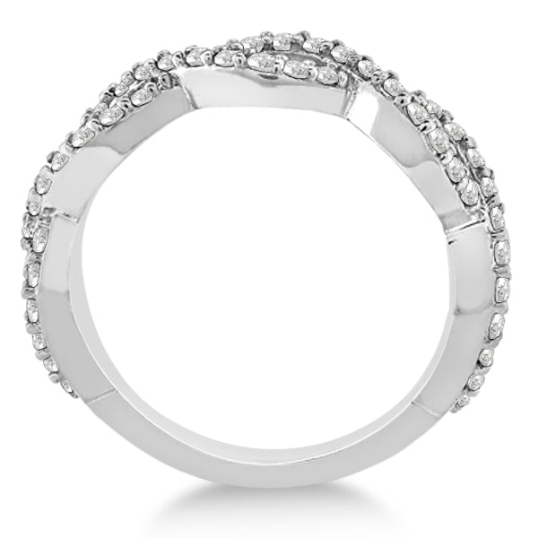 Twisted Infinity Semi-Eternity Diamond Band Platinum (0.60ct)