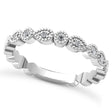 Diamond Wedding Band w/ Milgrain Edging 14k White Gold (0.21ct)