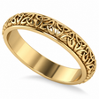 Celtic Knot Infinity Wedding Band Ring 14K Yellow Gold
