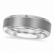 Men's Ridged Edged Satin Tungsten Band (8mm)