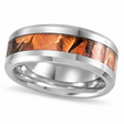 Men's Beveled-Edge with Acacia Wood Tungsten Band (8mm)