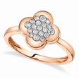 Diamond Clover Ring 14K Rose Gold (0.27ct)