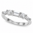 Baguette & Oval Moissanite Diamond Wedding Ring Band in Palladium (0.75ct)
