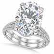 Oval Lab Diamond Bridal Set Platinum (9.77ct)