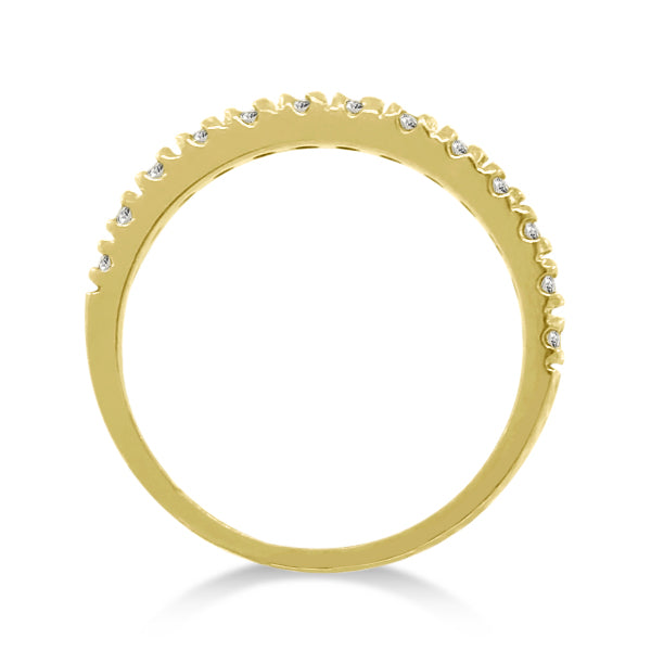 Diamond Stackable Ring Anniversary Band 14k Yellow Gold (0.25ct) — true side profile