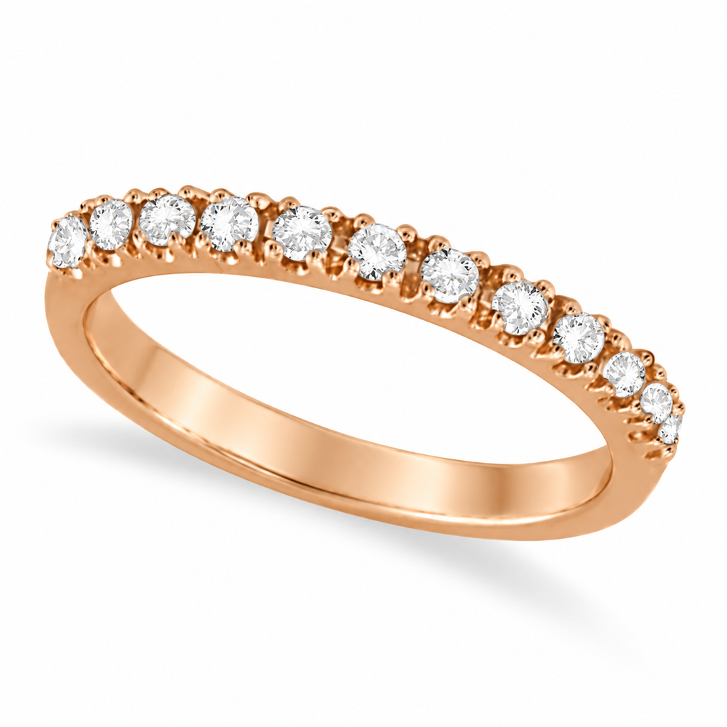Diamond Stackable Ring Anniversary Band in 14k Rose Gold (0.25ct) — main product