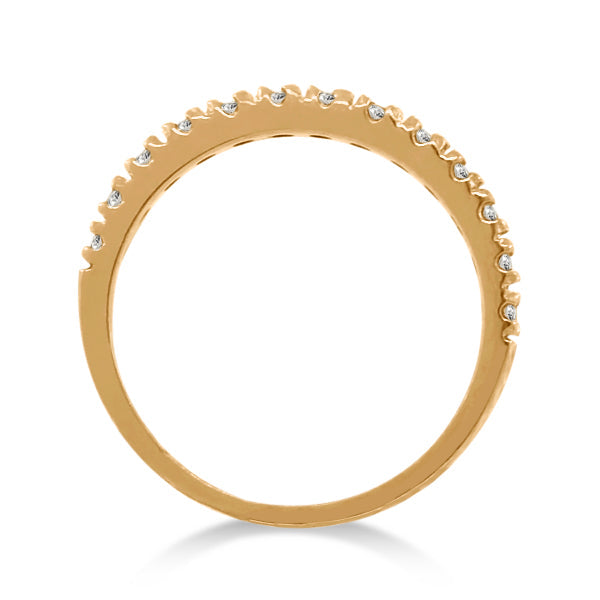 Diamond Stackable Ring Anniversary Band in 14k Rose Gold (0.25ct) — true side profile