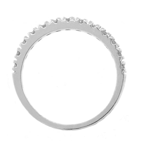 Diamond Stackable Ring Anniversary Band in 14k White Gold (0.25ct) — true side profile