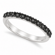 Lab Black Lab Diamond Stackable Ring Guard in 14K White Gold (0.25ct)