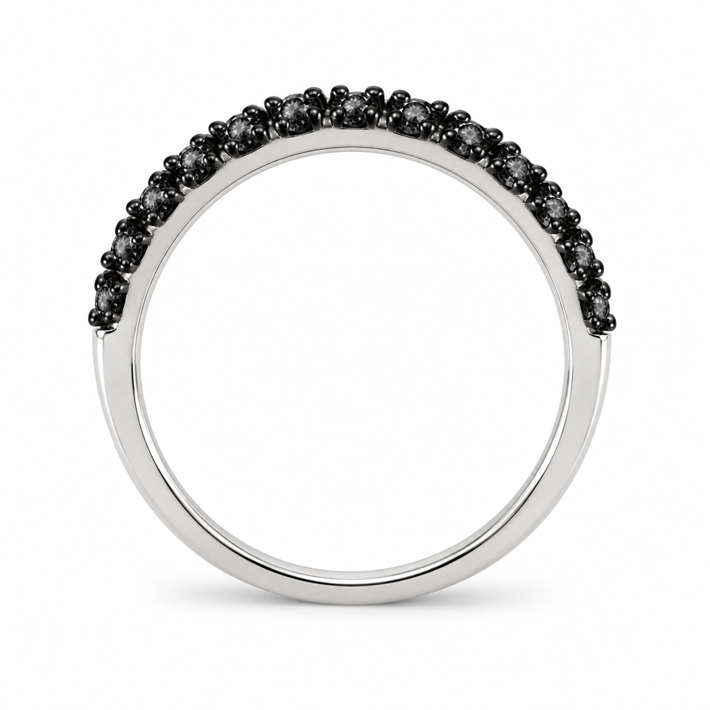 Lab Black Diamond Stackable Ring Guard in 14K White Gold (0.25ct) — approved alternate product profile